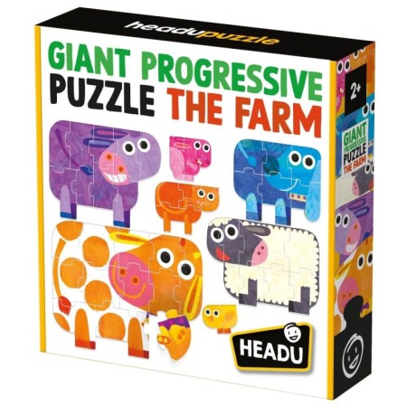 Headu Ecoplay - Puzzle-Uri Progresive Animale Mari Si Mici Headu - 1